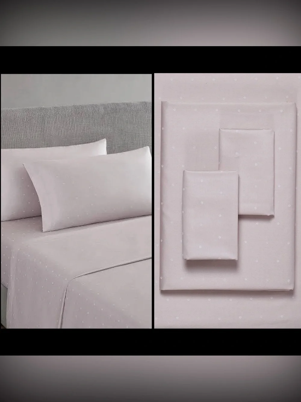 Vera Wang Pale Blush Luxury Cotton Queen High Quality Soft Sheet Set